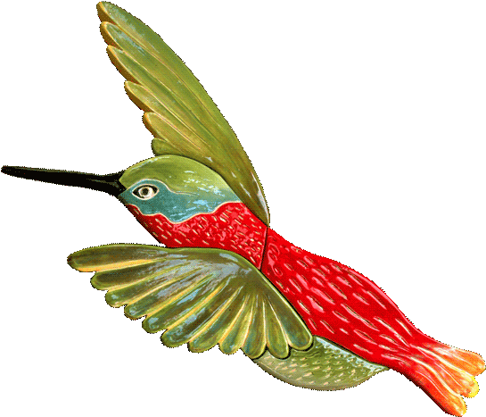 Large Free Form Ceramic Panel Of Hummingbird In Flight - Hummingbird (640x534)
