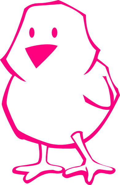 Baby Chick Clip Art Vector Online Royalty Free And - Pollo Animado Rosa (390x600)