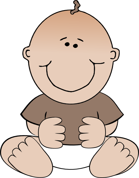 Baby Sitting Svg Clip Arts 468 X 598 Px - Baby Sitting Down Cartoon (468x598)