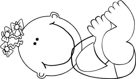Baby Chick Black White Line Art 555px 44 - Infant (555x317)