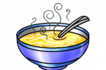 Cartoon Chicken Noodle Soup Chicken Noodle Soup - Soup Drawing (450x300)
