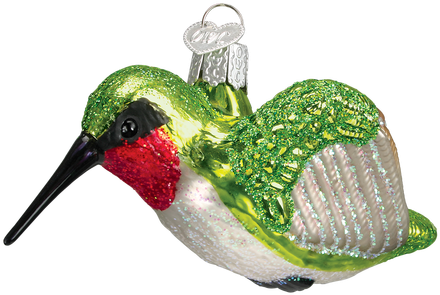 Hummingbird Christmas Ornaments - Old World Christmas Glass Blown Ornament With S-hook (500x500)