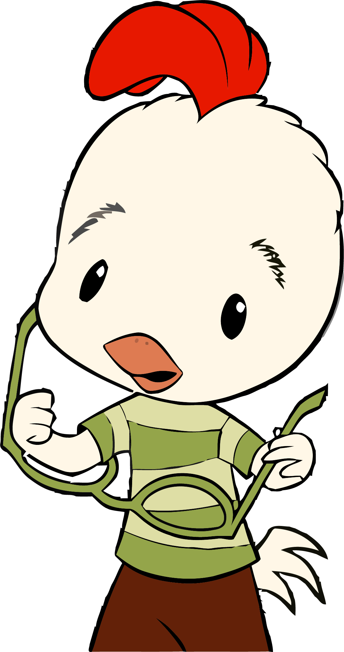 Chicken Little Glasses Clipart Png - Chicken Little Coloring Pages (1104x2090)