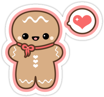 Galleta De Jenjibre - Cute Cartoon Gingerbread Man (375x360)
