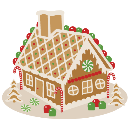 Gingerbread House Svg Scrapbook Cut File Cute Clipart - Gingerbread House Clipart Transparent (432x432)