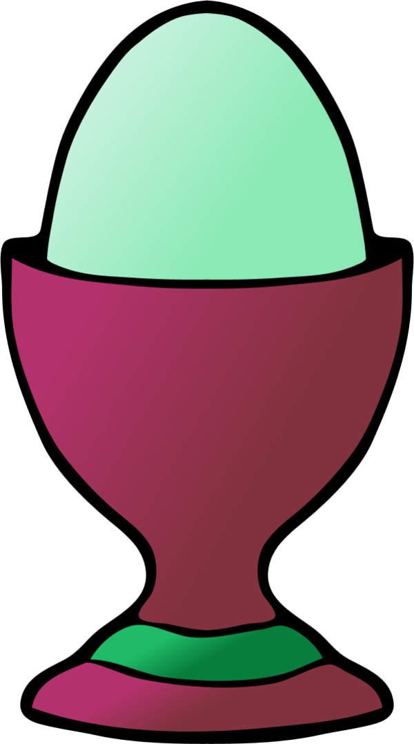 Vector Clip Art - Egg Cup Clip Art (600x1076)