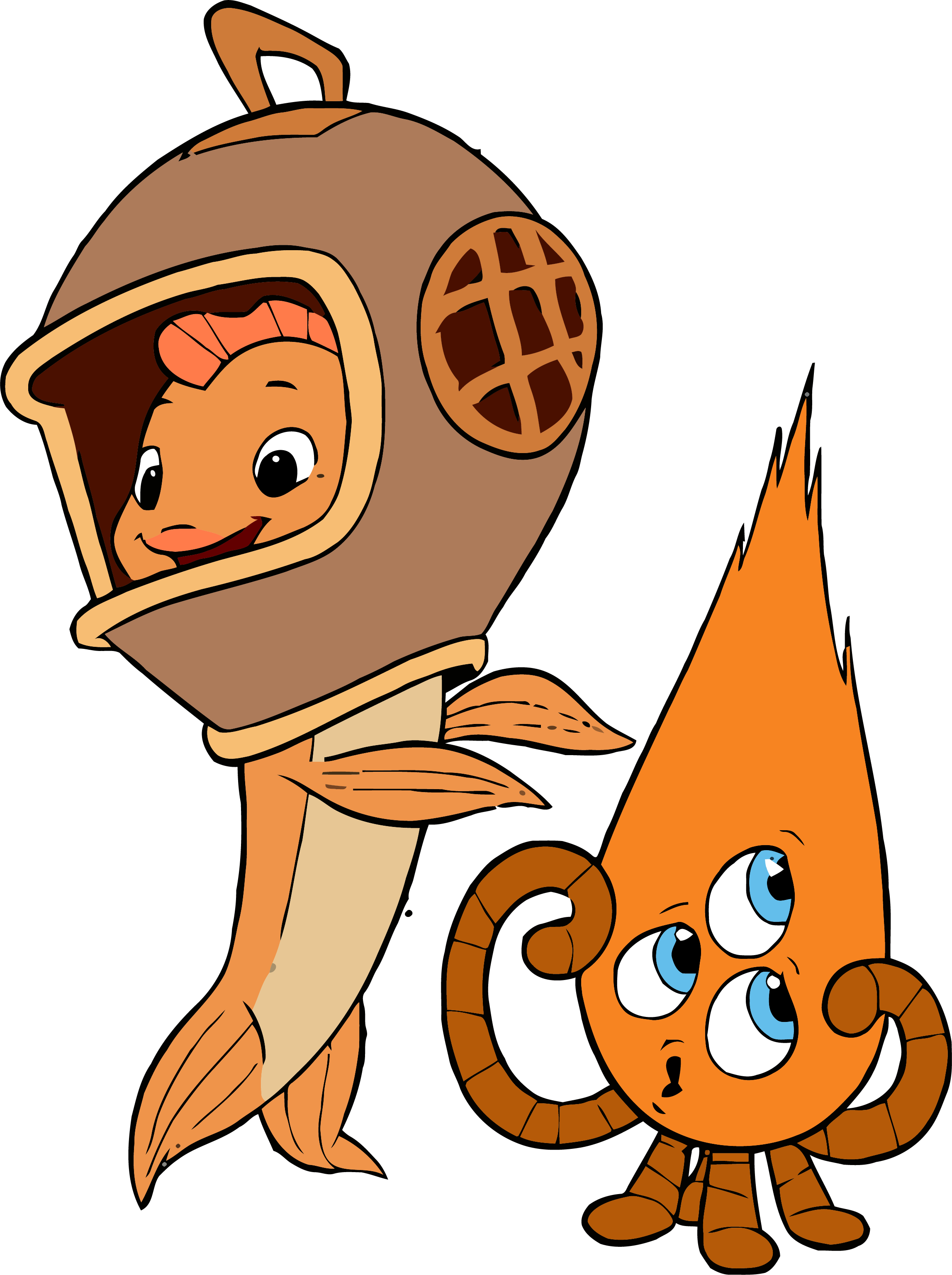 Chicken Little Kirby And Fish Clipart Png - Fish From Chicken Little (2295x3073)