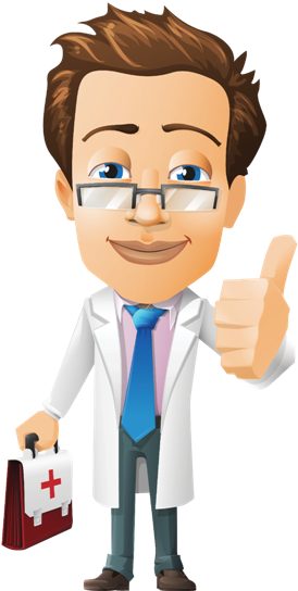 Find A Doctor - Cartoon (303x552)