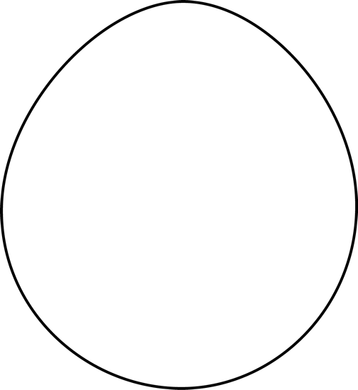 Easter Egg Clipart Outline Easter Egg Clip Art Outline - Vinyl Record White Label (504x550)