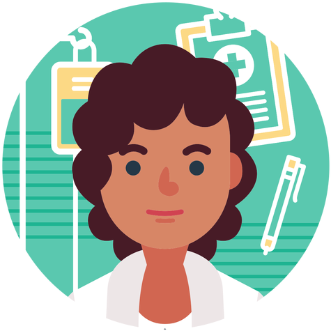 Doctor Female Character Png Image - Mulher Médica Desenho Png (512x512)