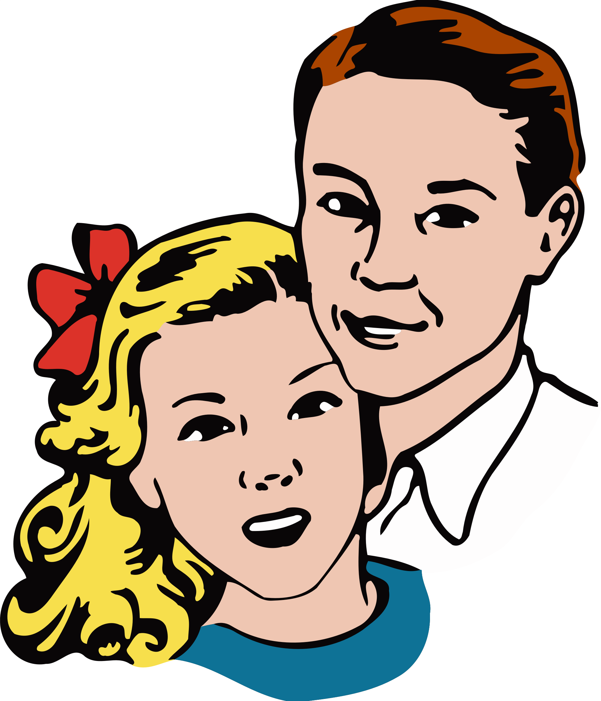 Clipart - Young Couple Png (2056x2400)