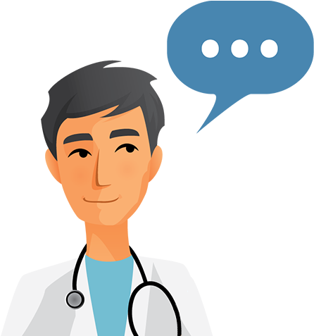 Illustration Of A Doctor - Doctor And Patient Llustration Png (450x500)