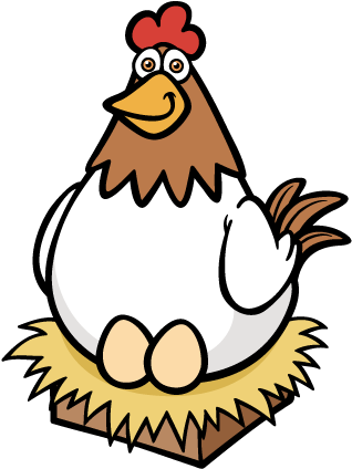 Chicken Cartoon Clip Art - Hen Laying Egg Cartoon (567x567)