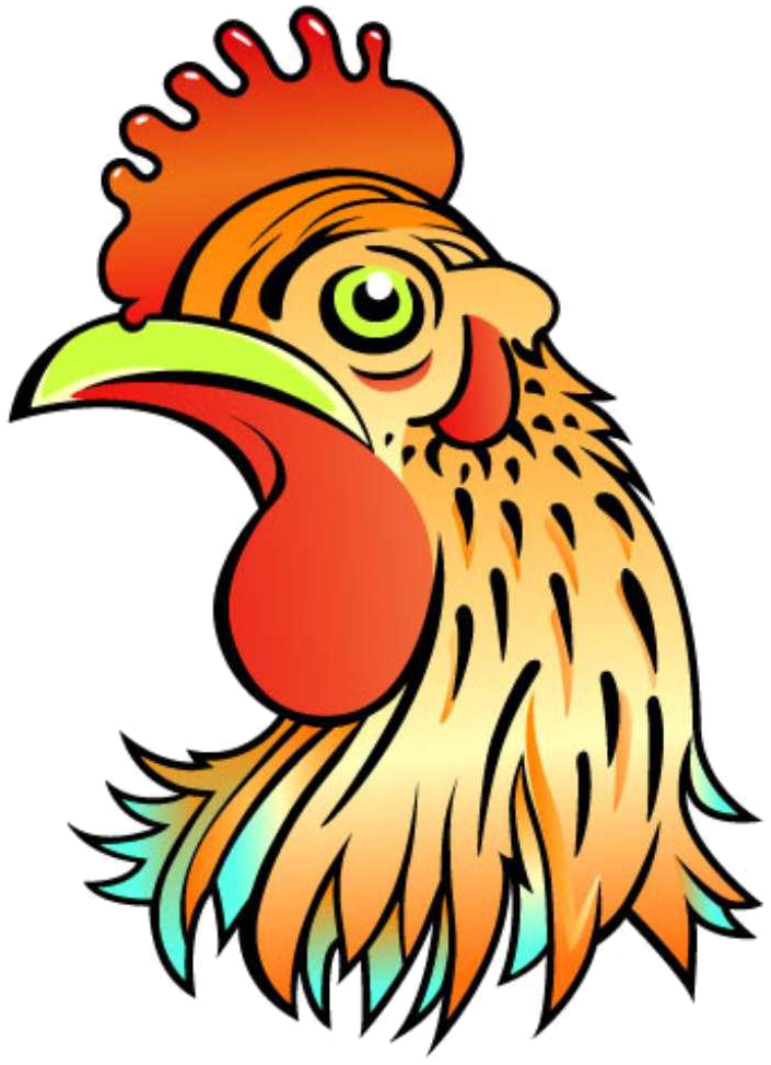 Chicken Rooster Cartoon Clip Art - Chicken Rooster Cartoon Clip Art (1024x1024)