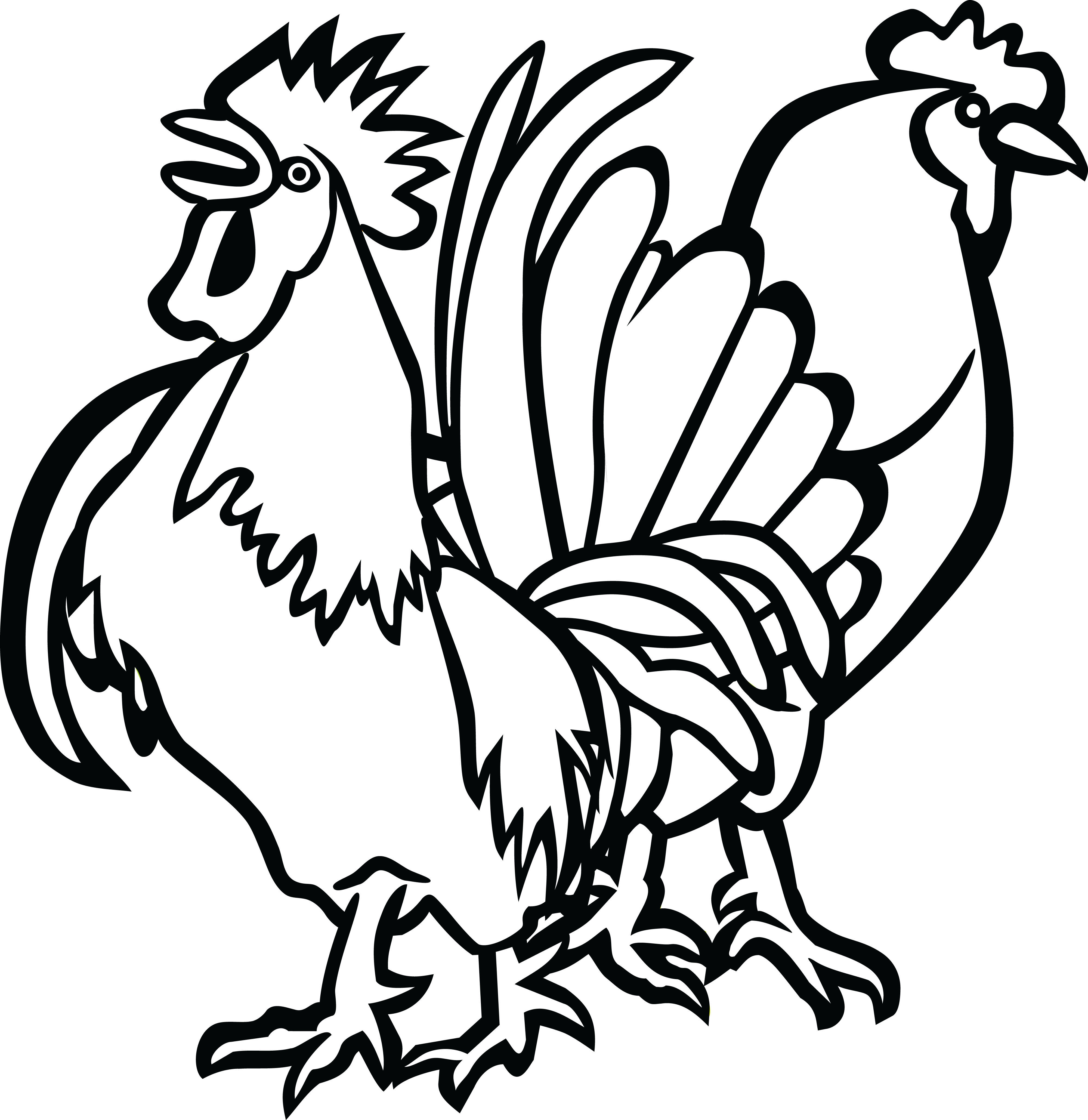 - Eps, - Svg, - Free Clipart Of A Rooster And Hen - Dont Be A Cock Sucker Art (4000x4117)