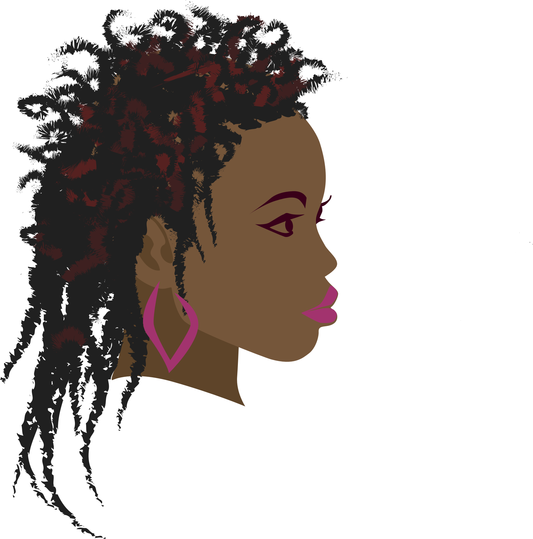 Clipart - African Girl Png (1826x1847)