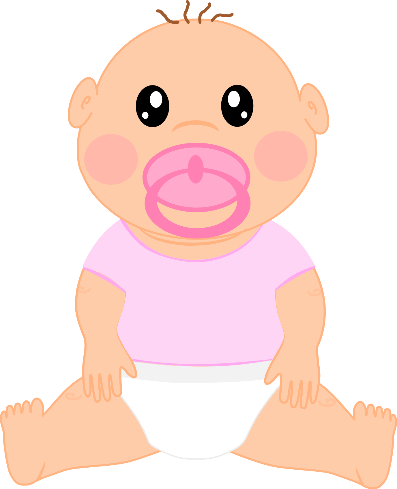 Free Clipart - Transparent Background Cartoon Baby Png (1376x1694)