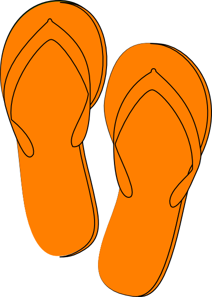 Pin Clip Art Slippers - Green Flip Flops Clip Art (426x596)