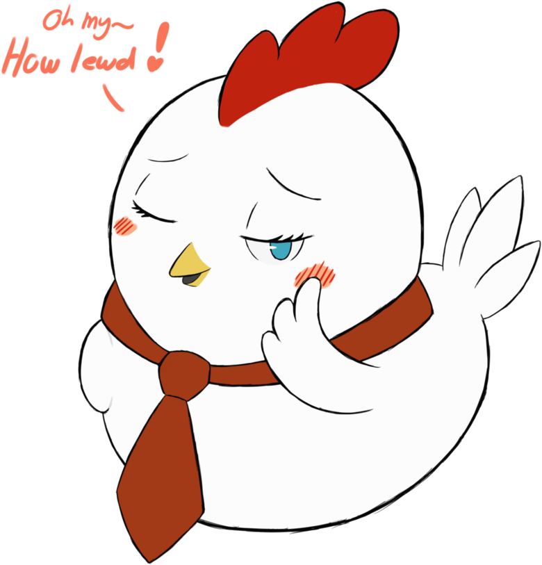 Hen Wearing A Tie By Gluttnousgamer - Hen Wearing A Tie (856x934)