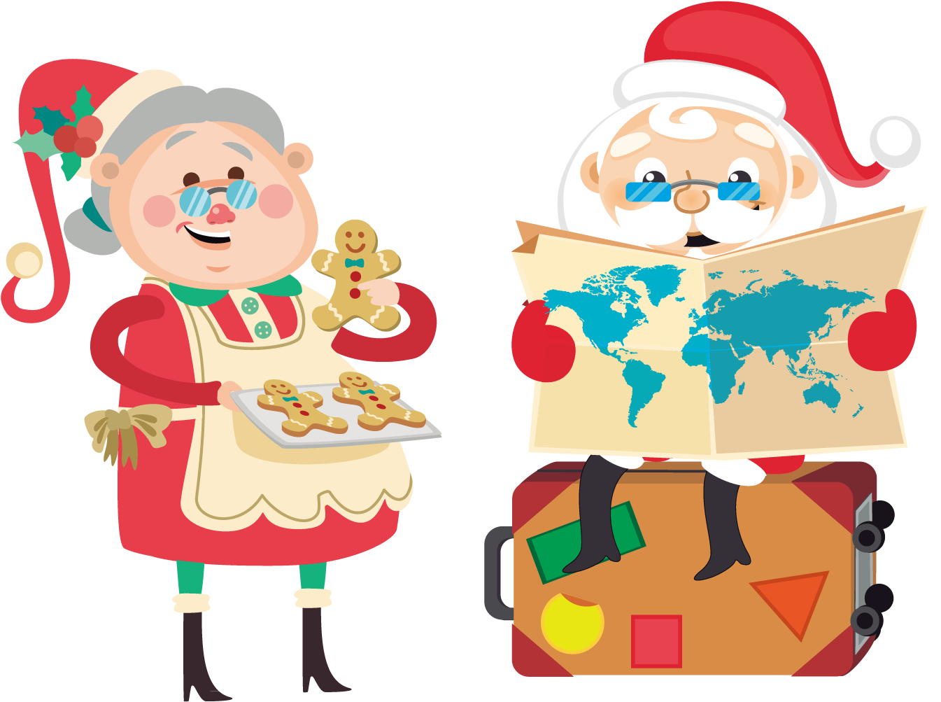 Santa Claus Map Scalable Vector Graphics - Santa Claus Map Scalable Vector Graphics (1554x1071)