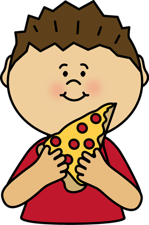 Pizza - Clip Art Boy Eating (728x1099)