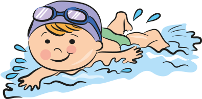 Clipart Denizde Yüzen Çocuk - Free Clipart Boy Swimming Transparent (400x340)