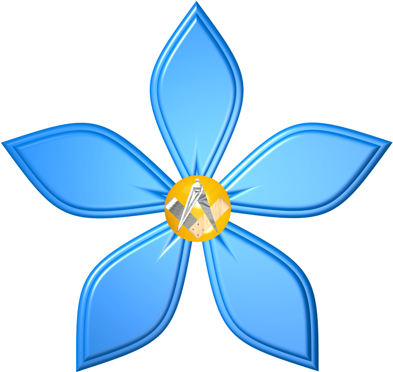 Forget Me Not Clip Art - Forget Me Not Freemason (821x785)
