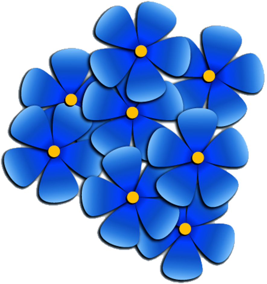 Blue Forget Me Not Flower Clipart - Lobelia (900x968)