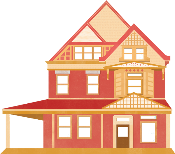 Custom House Drawing - Drawing (720x600)