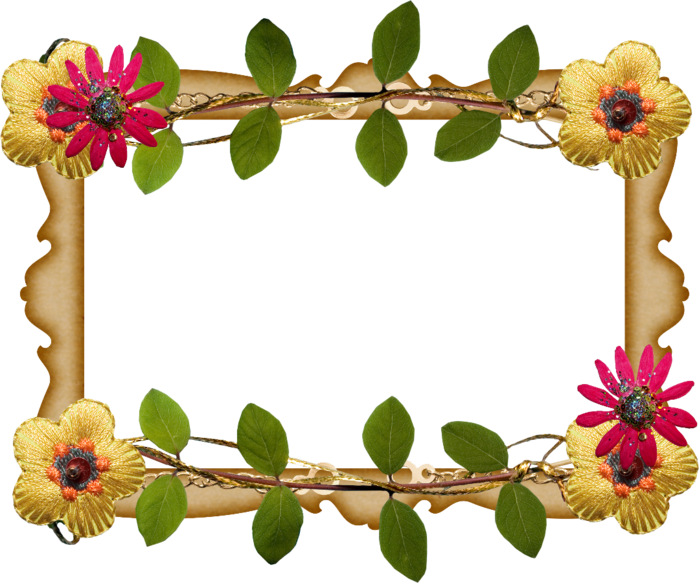 Picture Frames Floral Design Clip Art - Picture Frames Floral Design Clip Art (699x583)