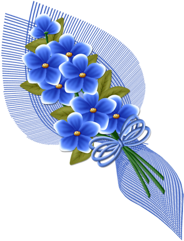 Forget Me Not In Bouquets - Portable Network Graphics (416x500)