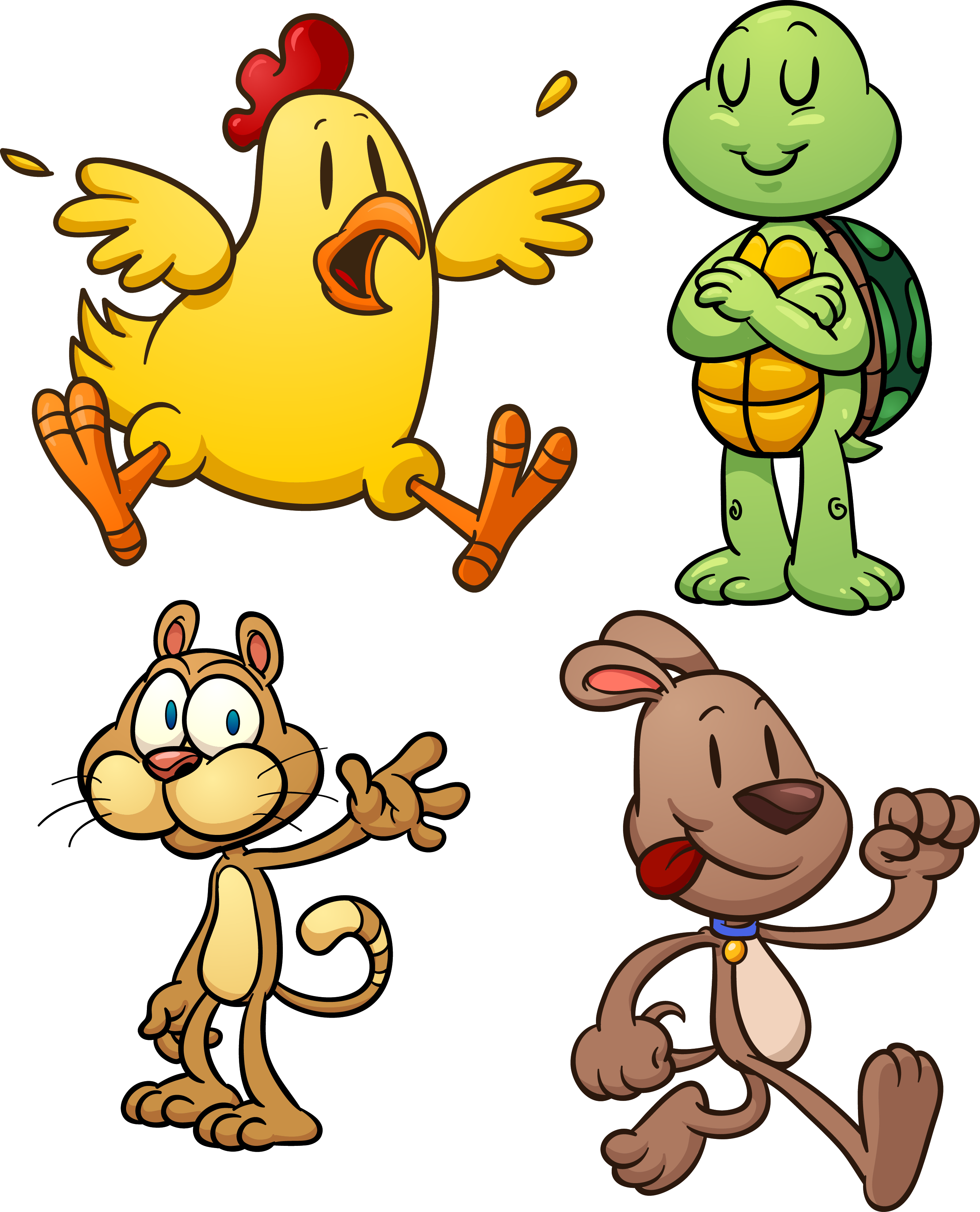 Chicken Cartoon Rooster Illustration - Chicken Cartoon Rooster Illustration (2682x3317)