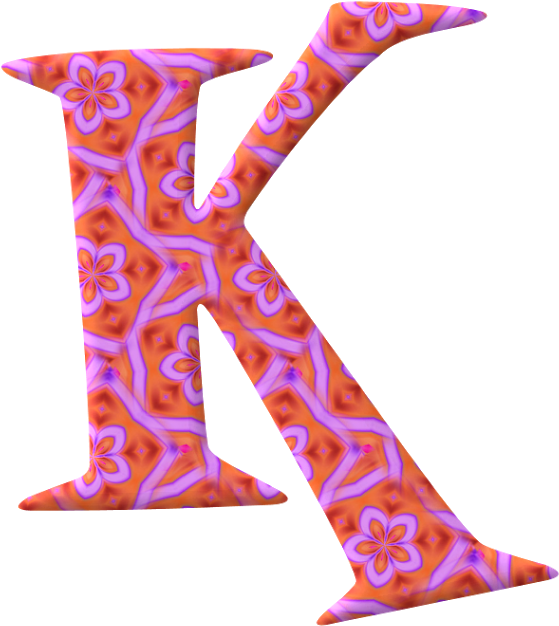 B *✿* Floral Rosa En Fondo Naranja - Alphabet (653x720)