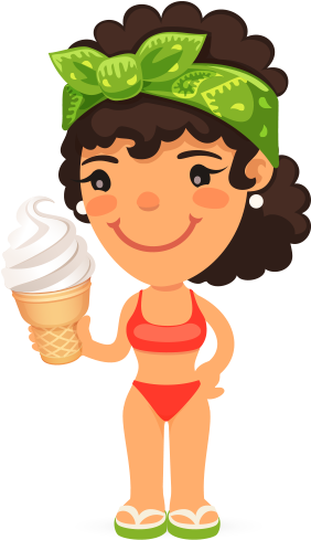 Clipart Dondurmalı Bikinili Bayan - Design (468x509)