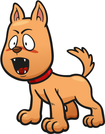 Clipart Eğlenceli Havlayan Köpek - Vector Graphics (468x489)