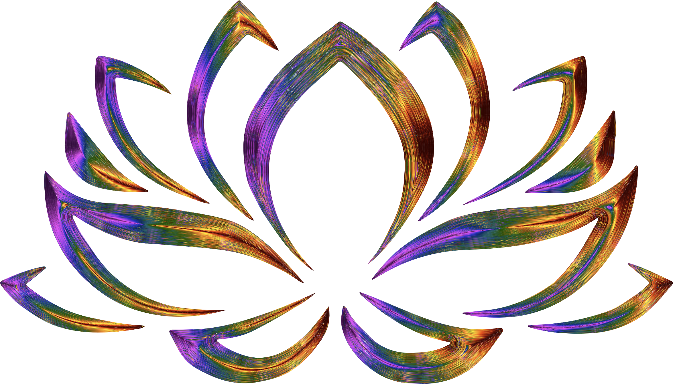 Prismaticised Lotus Flower - Nam Myoho Renge Kyo (2350x1342)