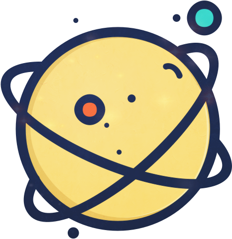 Scalable Vector Graphics Planet Icon - Solar System (512x512)