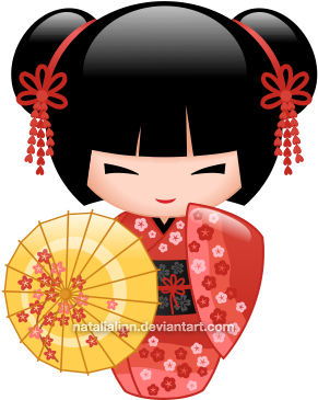 Red Sakura - Red Sakura Kokeshi Doll (450x450)