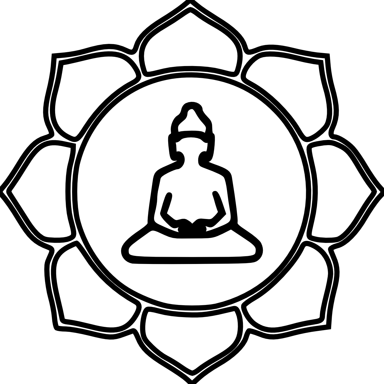 Lotus Clipart Buddhism - Buddhism Drawing (1331x1331)