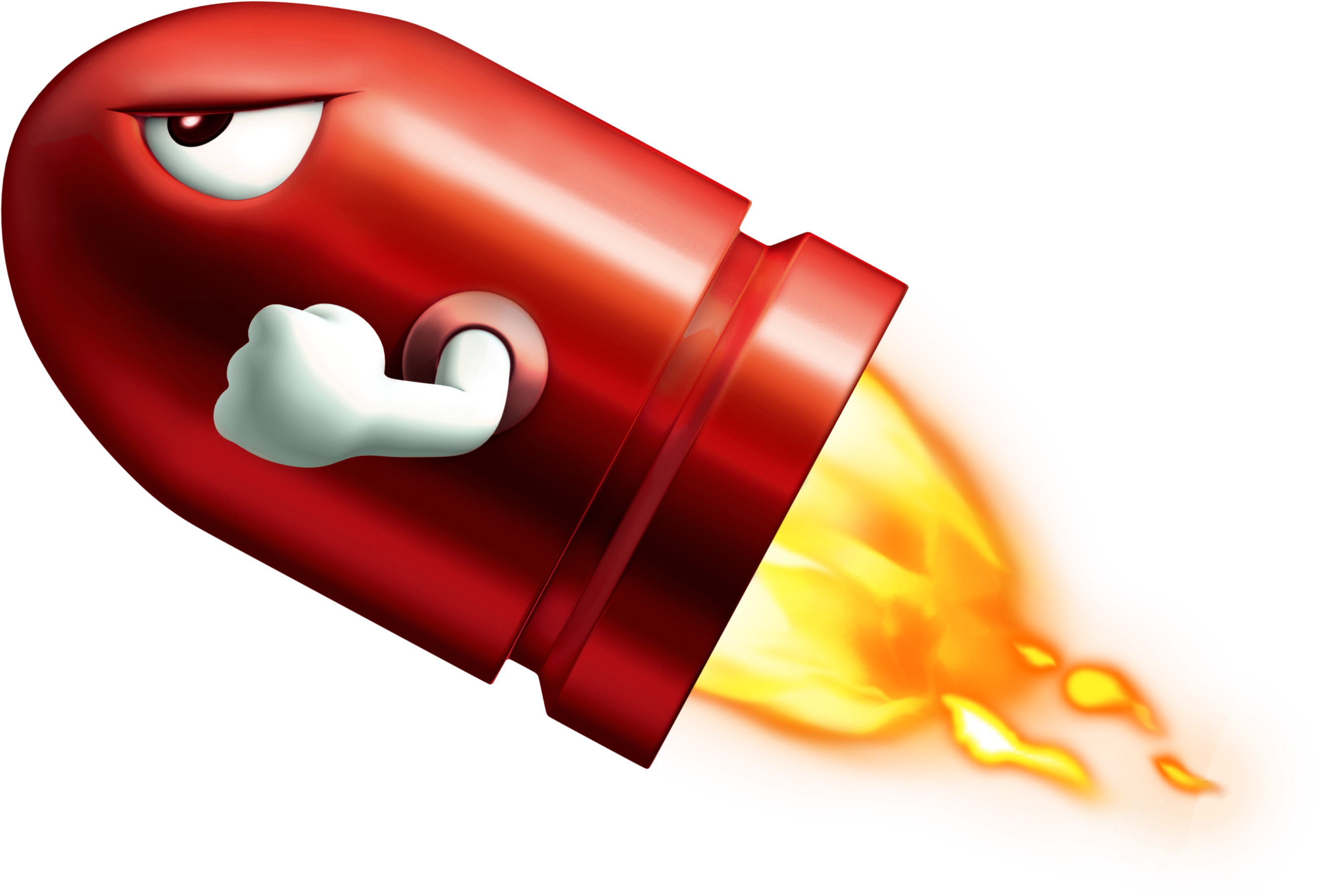 Missile Clipart Super Mario - Mario Red Bullet Bill (2770x1870)
