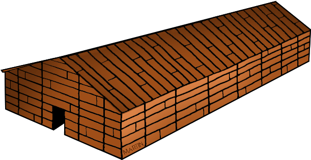 Plank House - Native American Plank Houses (648x334)