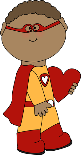 Valentine&day - Superhero Valentines Clipart (263x500)
