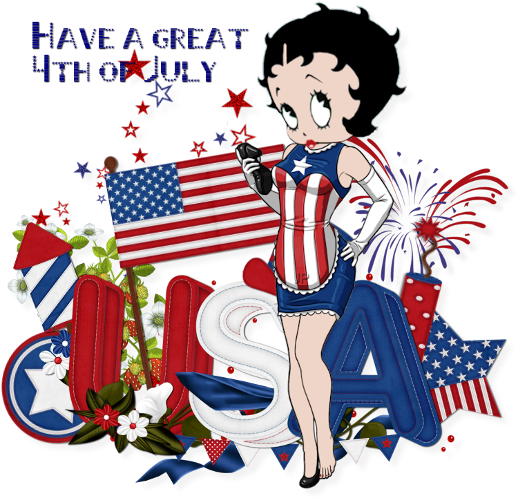 Betty Boop In Red White And Blue - Betty Boop (770x744)