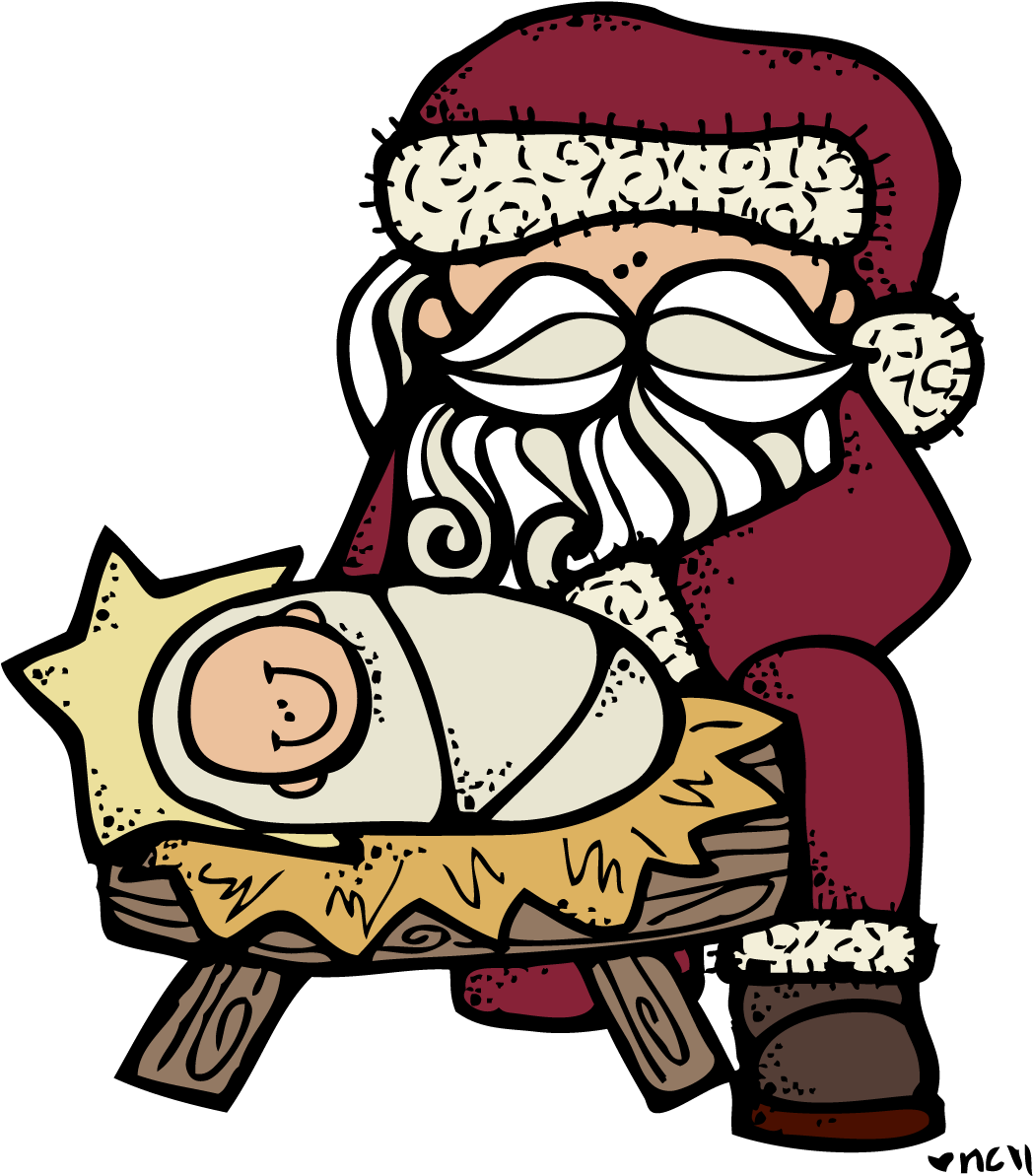 Santa And Jesus - Melonheadz Christmas (1048x1200)