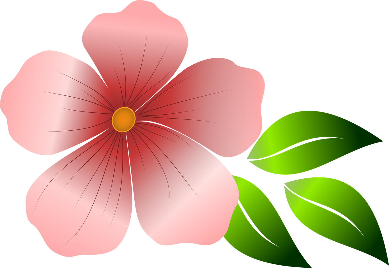 Pink Flowers Clip Art - Pink Flowers Clip Art (1280x882)