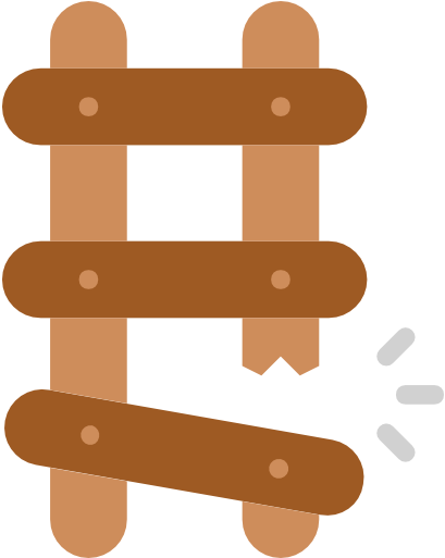 Ladder Free Icon - Broken Cartoon Ladder (512x512)