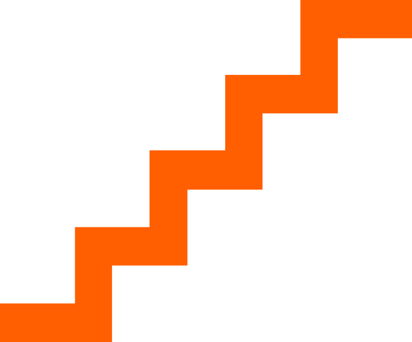 Orange Stairs Clip Art At Clker - Stairs Clipart No Background (600x498)