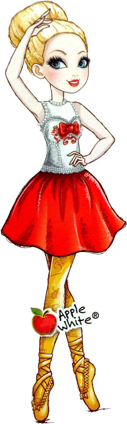 Ballet Apple White - Ever After High Ballet (529x1443)