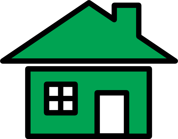 Green Home Icon Png (600x469)