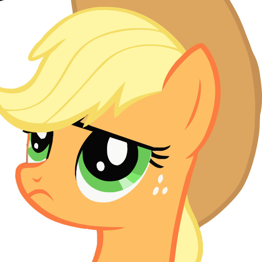Confused Applejack Vector By Hnrvb Confused Applejack - Cartoon (900x902)